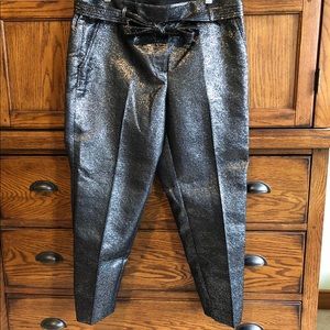 Ann Taylor LOFT shiny ankle length dress pants